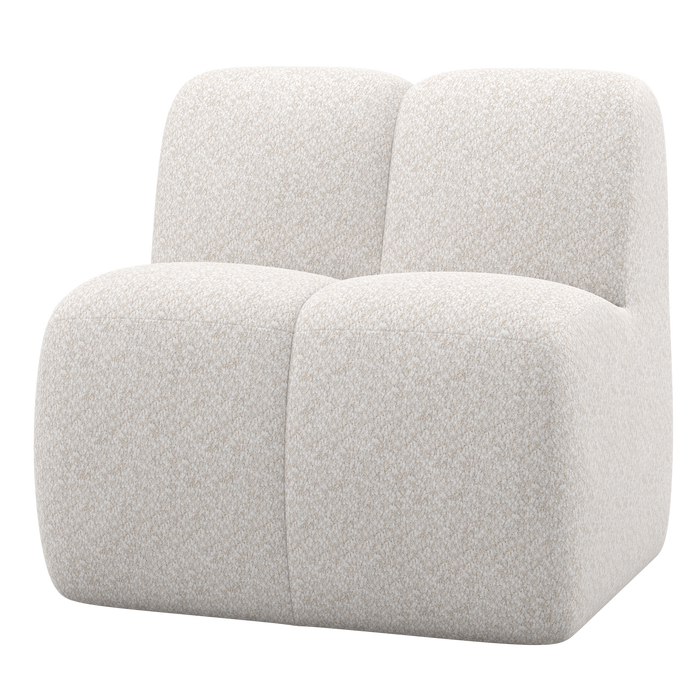 WOOOD Mojo Eetbankje 84 cm Met Rugleuning - Wollig - Ecru