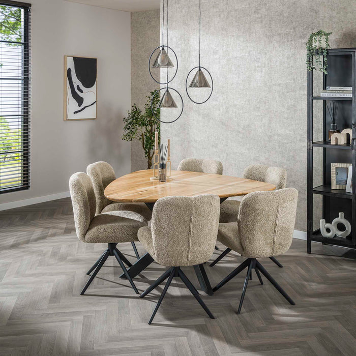 Giga Meubel - Eettafel Naturel Acaciahout - 135x135x76cm - Driehoek