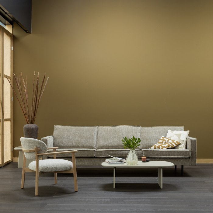 WOOOD Rodeo 3-Zits Bank - Ribstof - Donkerzand - 85x277x86