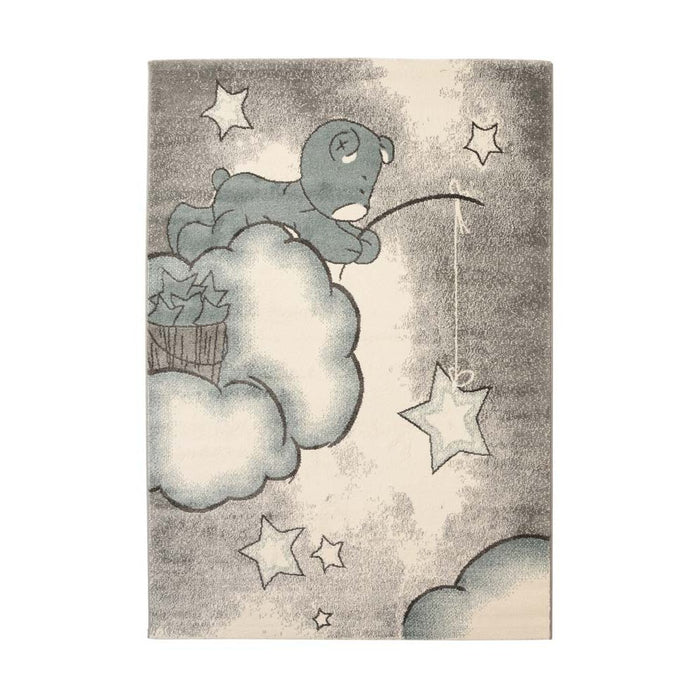 Tapeso Kindervloerkleed - Beer blauw - 80x150 cm