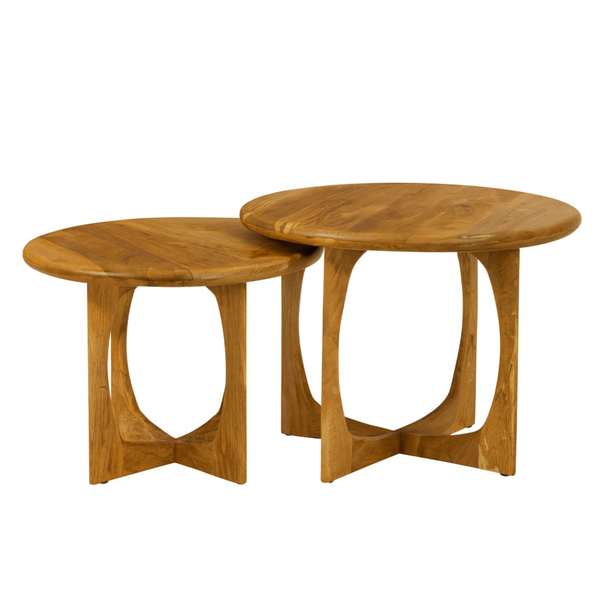 StarFurn - Salontafel Rond Naturel Hout - 60x60x45cm - Milou