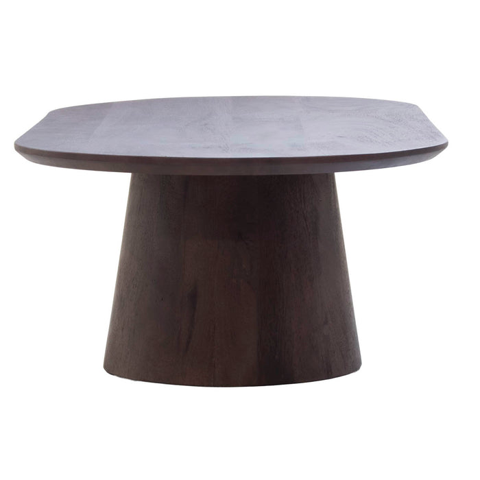 Giga Meubel - Salontafel Stijn Donkerbruin Deens Ovaal 130cm