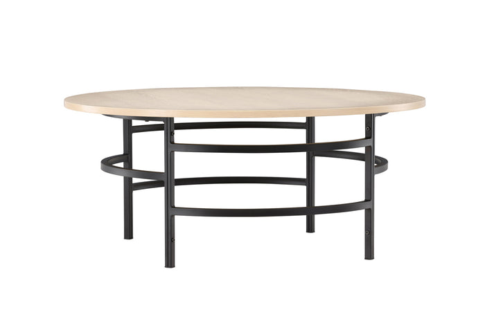 Fjôrd - Salontafel Rond - Zwart|Naturel - 100cm - Copenhagen