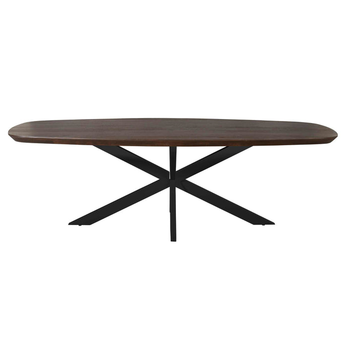 StarFurn - Eettafel Deens Ovaal Bruin|Zwart - 280x110x76cm - Madison