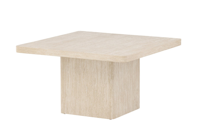 Fjôrd - Salontafel Vierkant - Beige MDF - 80x80x46cm - Qvart