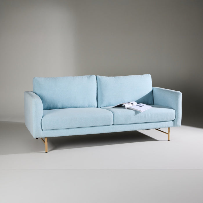 Fjôrd - 3-Zitsbank Blauw Stof - 198x88x69cm - Sky