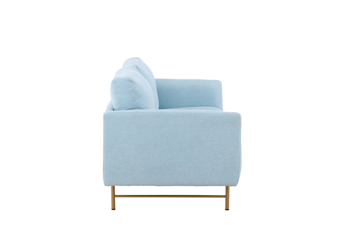 Fjôrd - 3-Zitsbank Blauw Stof - 198x88x69cm - Sky