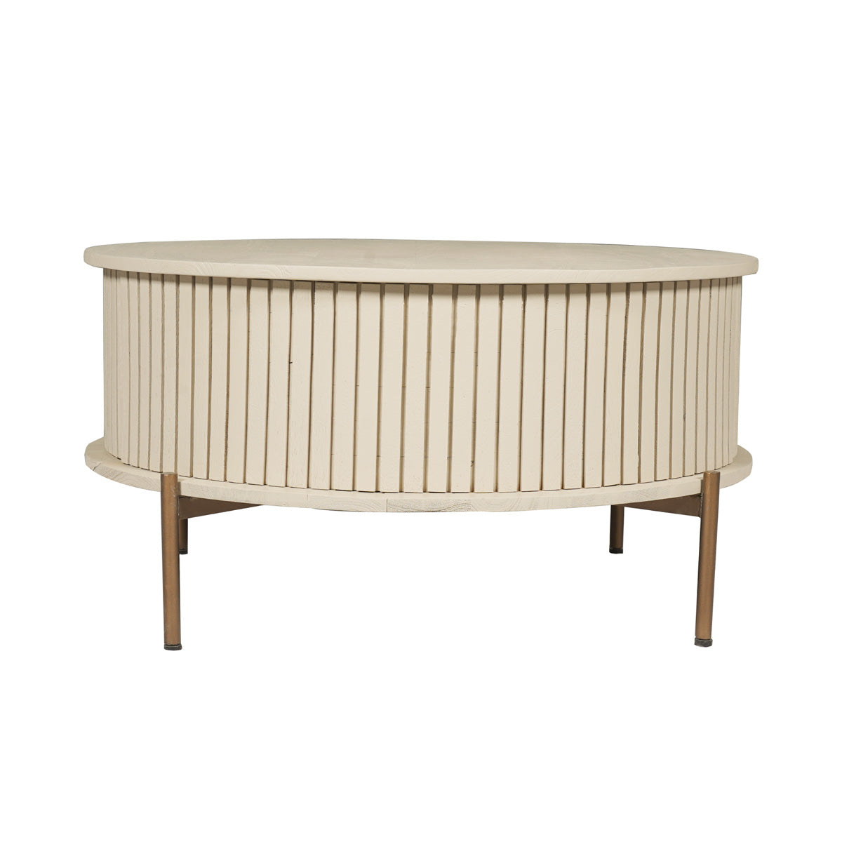 StarFurn - Salontafel Rond Zand Hout - 80x80x40cm - Madison