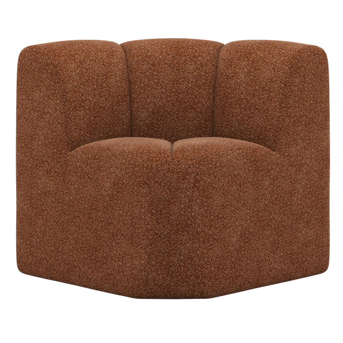 WOOOD Mojo Eetbankje Hoek Met Rugleuning - Wollig - Roestbruin