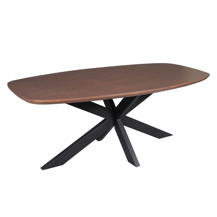 StarFurn - Eettafel Deens Ovaal Walnoot|Zwart - 280x100x76cm - Madison