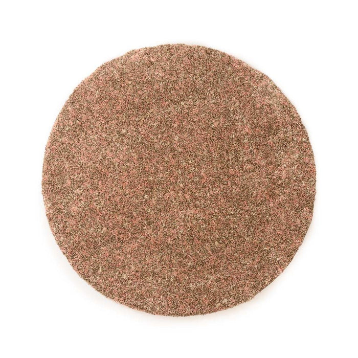 Tapeso Rond hoogpolig vloerkleed - Blend roze|beige - 200 cm