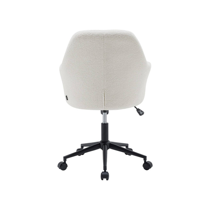 sweeek - Bureaustoel op wieltjes, verstelbaar, bouclé en metaal