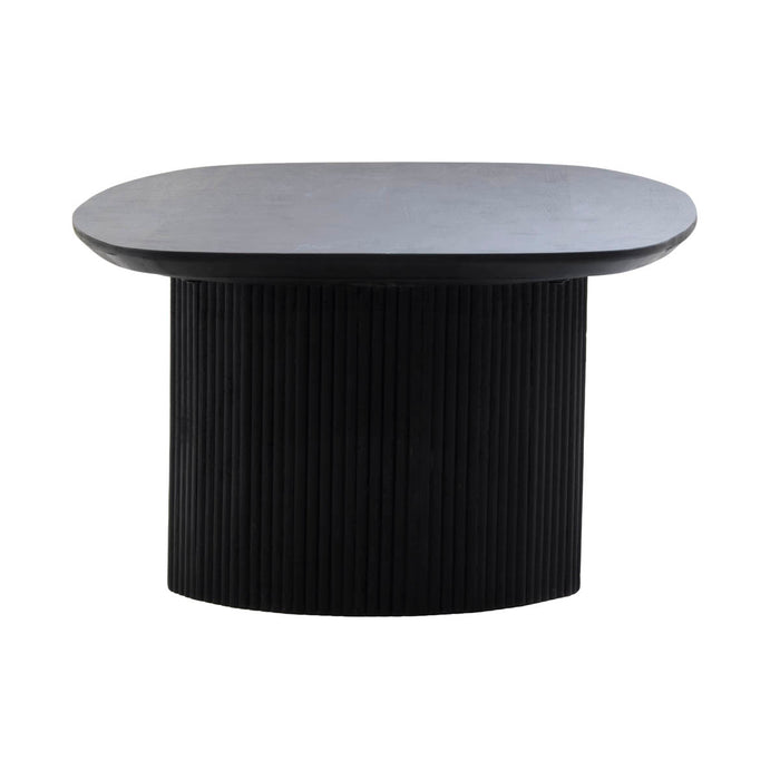 Giga Meubel - Salontafel Deens Ovaal - Zwart Hout - 130cm - Lorna