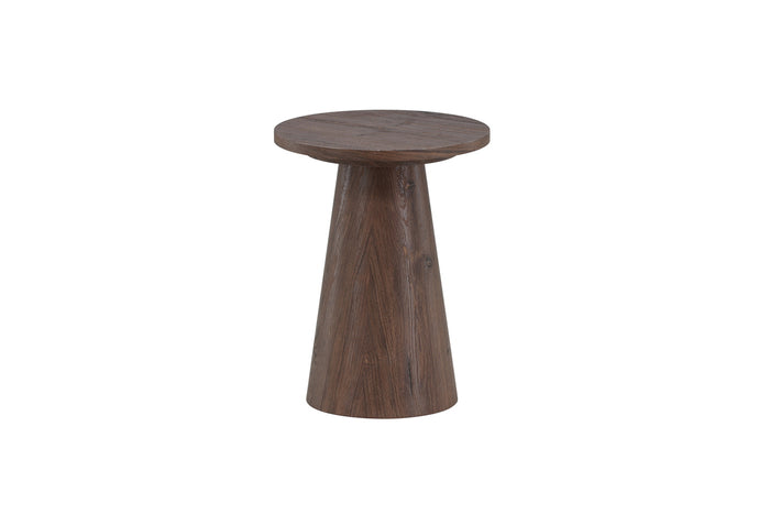 Fjôrd - Bijzettafel Rond - Donkerbruin MDF - 35x35x45cm - Lanzo
