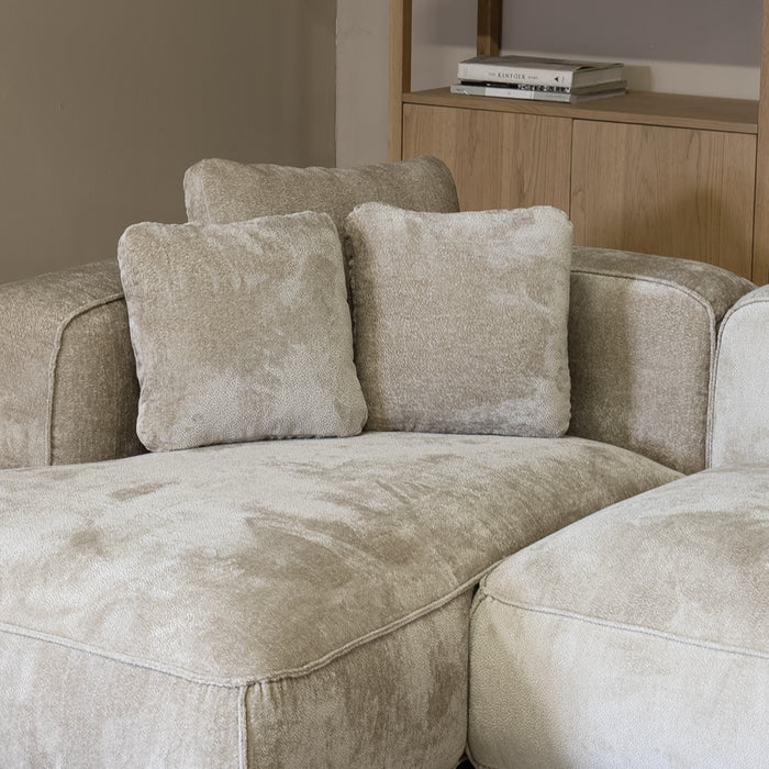 Giga Meubel - Chaise Longue Bank Beige Stof - 3-zits Links - Nantes