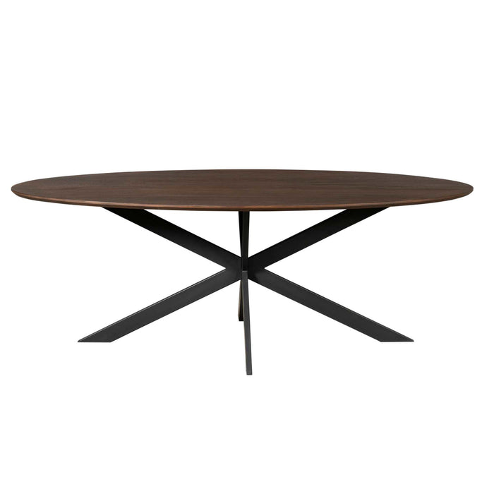 StarFurn - Eettafel Ovaal Bruin Hout - 210x100x76cm - Ferris