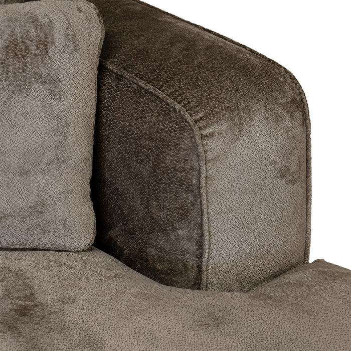 Giga Meubel - Chaise Longue Bank Taupe Stof - 3-zits Rechts - Nantes