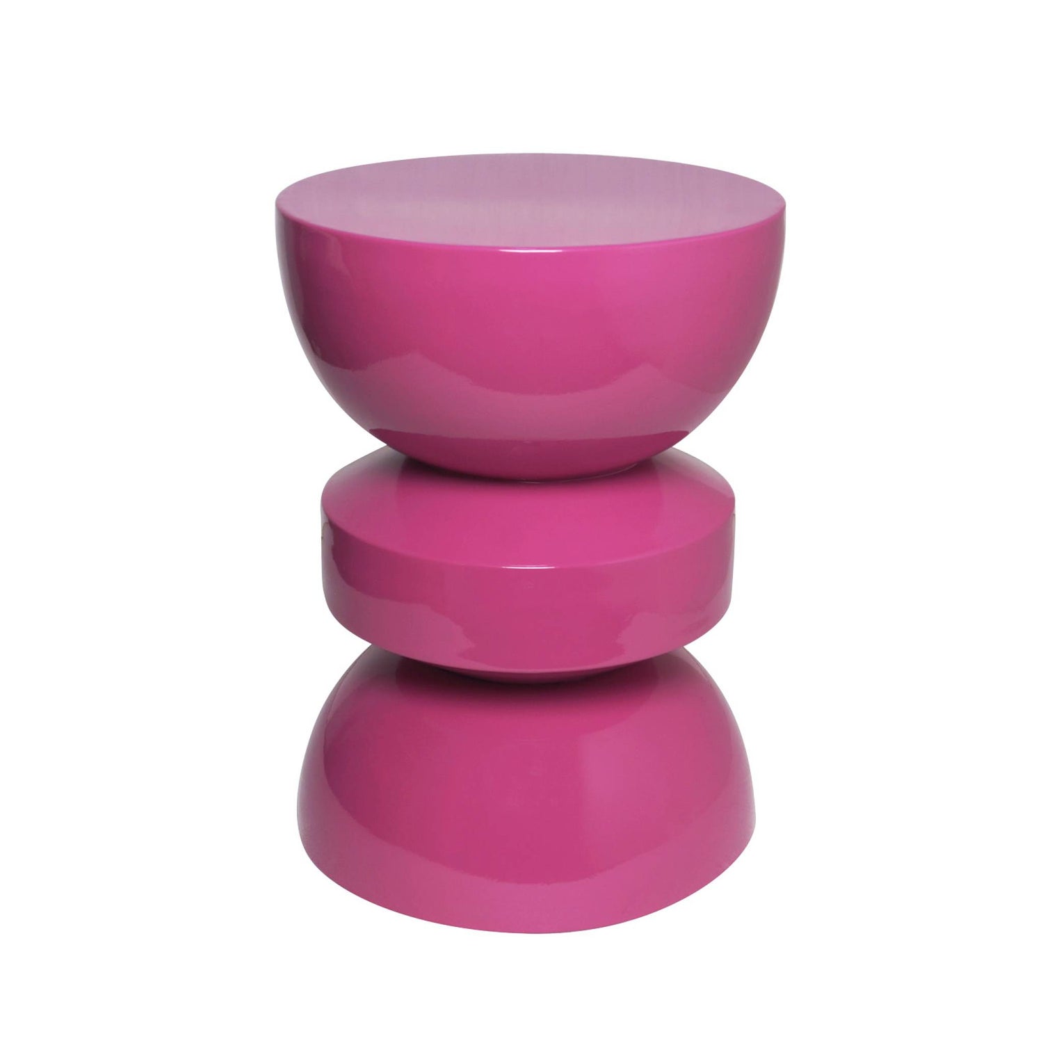 sweeek - Bijzettafel, nachtkastje metaal glanzend effect