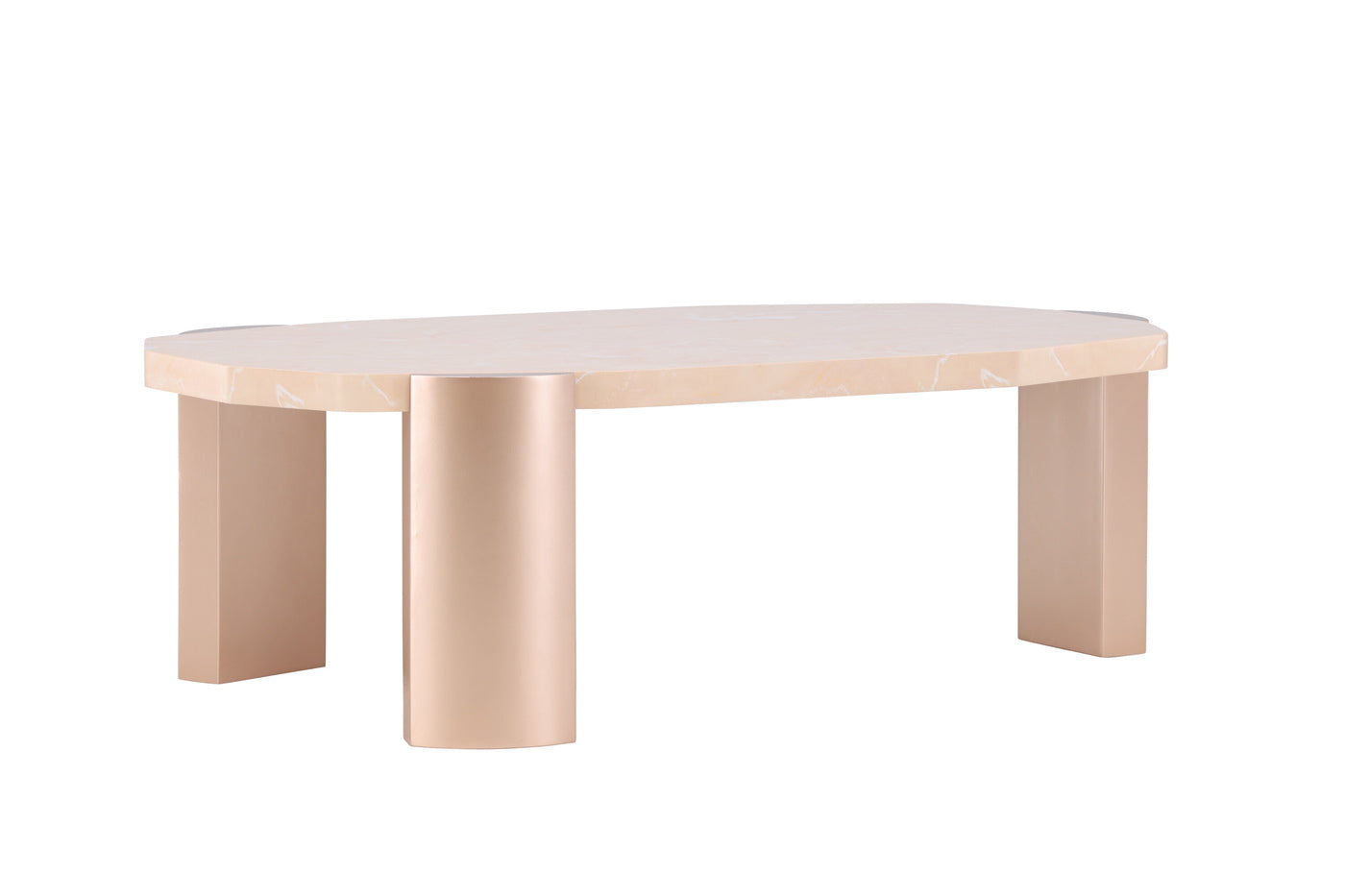 Fjôrd - Salontafel Organisch - Roze MDF - 125x71x40cm - Kres