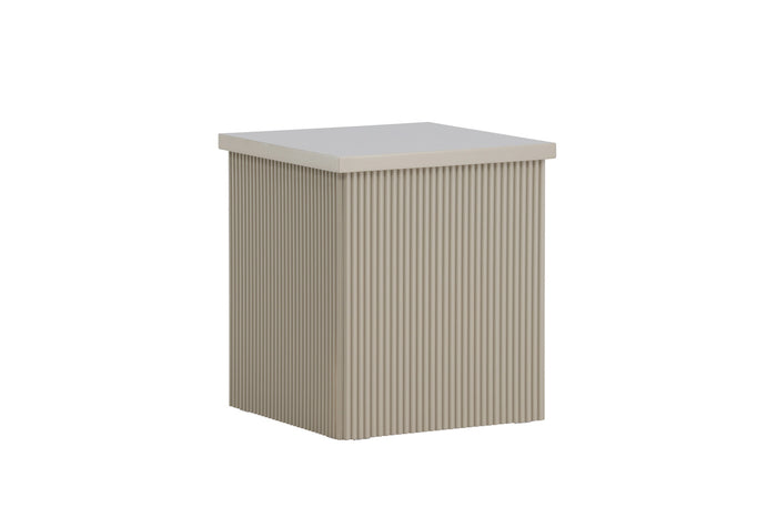 Fjôrd - Bijzettafel Vierkant - Beige MDF - 40x40x45cm - Lenox