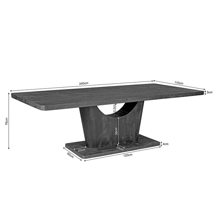 StarFurn - Eettafel Ovaal Bruin Hout - 240x110x76cm - Voco