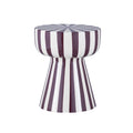 sweeek - Bijzettafel, nachtkastje, geëmailleerd staal gestreept