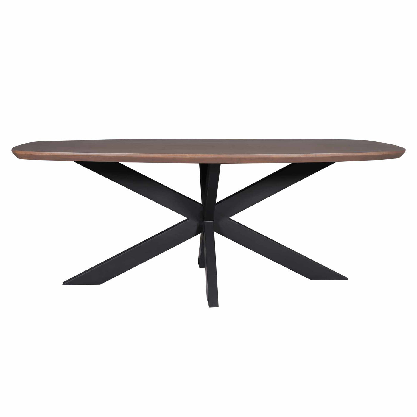 StarFurn - Eettafel Deens Ovaal Walnoot|Zwart - 240x100x76cm - Madison