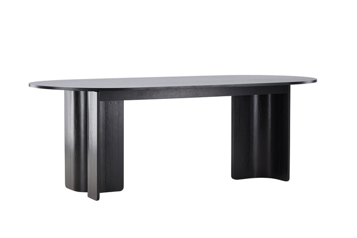 Fjôrd - Eettafel Ovaal - Zwart - 220x100x75cm - Tyresö