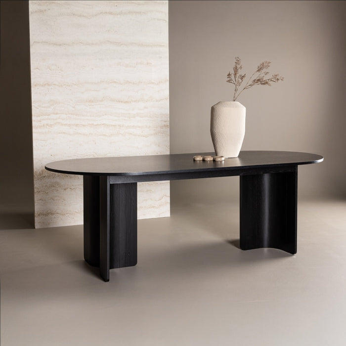 Fjôrd - Eettafel Ovaal - Zwart - 220x100x75cm - Tyresö
