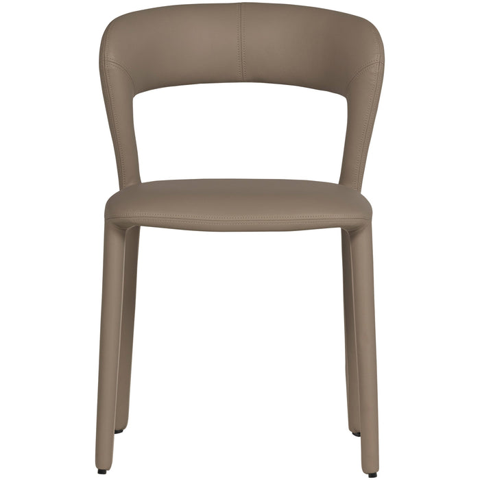 WOOOD Noble Eetkamerstoelen - Leerlook - Zand - Set van 2
