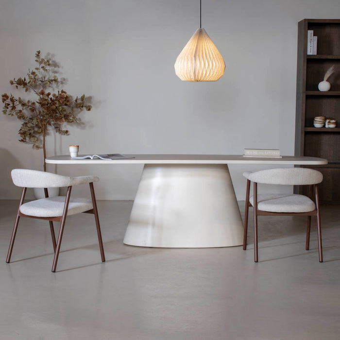 DÉJA Living - Eettafel Deens Ovaal - Beige Composiet - 240cm - Falun