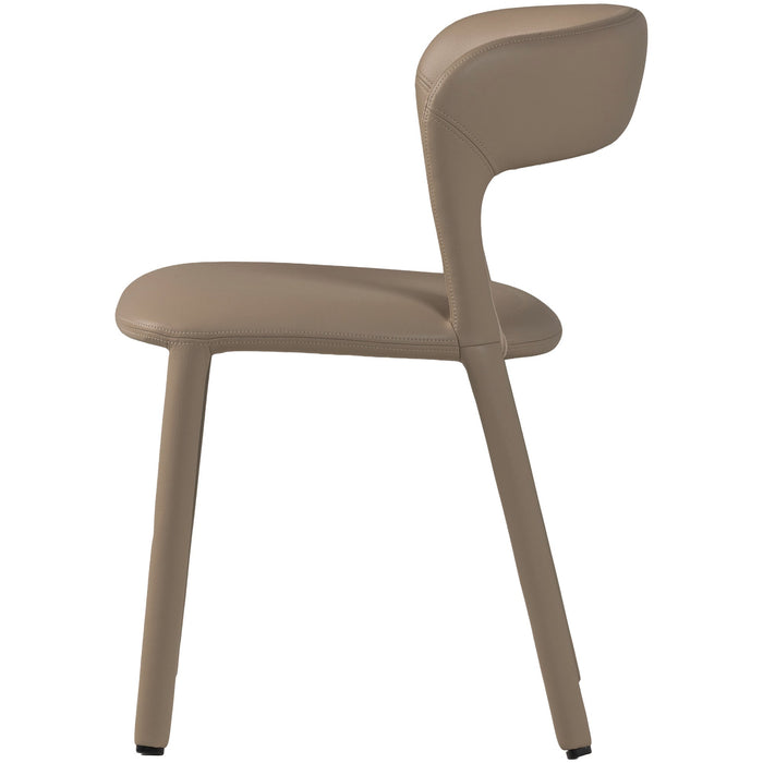 WOOOD Noble Eetkamerstoelen - Leerlook - Zand - Set van 2