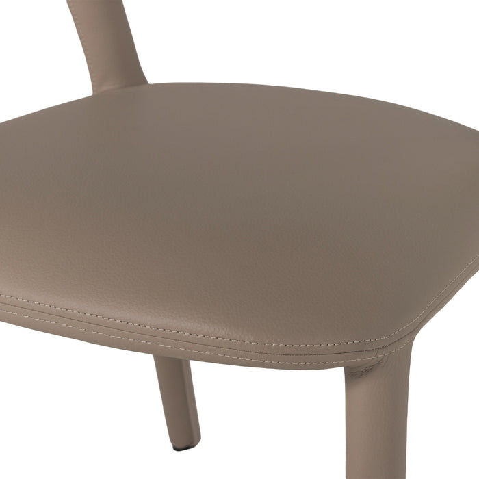 WOOOD Noble Eetkamerstoelen - Leerlook - Zand - Set van 2