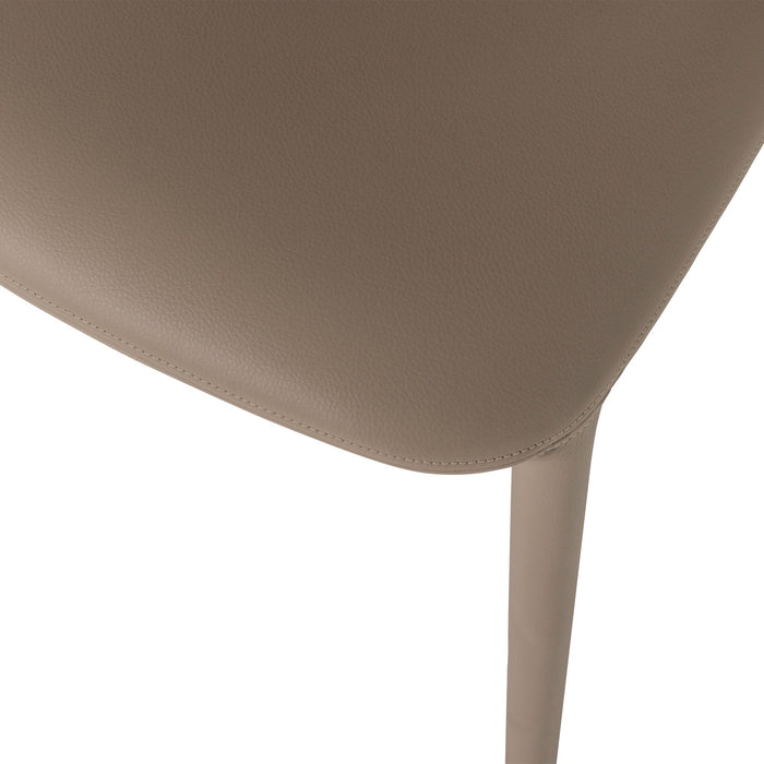 WOOOD Noble Eetkamerstoelen - Leerlook - Zand - Set van 2