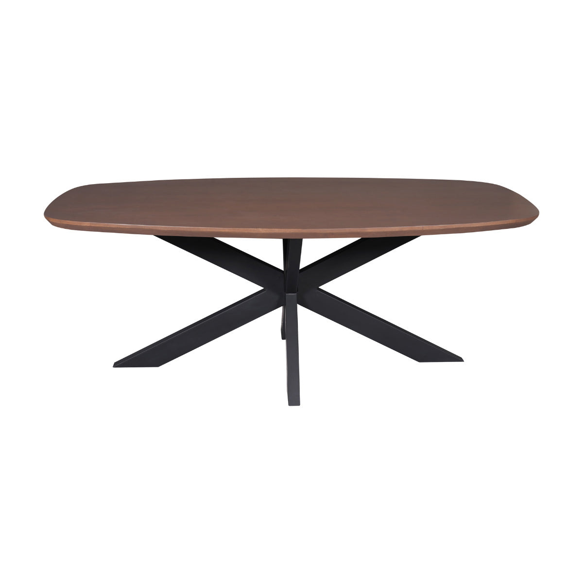 StarFurn - Eettafel Deens Ovaal Walnoot|Zwart - 160x90x76cm - Madison