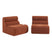 sweeek - Stoffen fauteuils getextureerde bouclé 1 zitplaats (set van