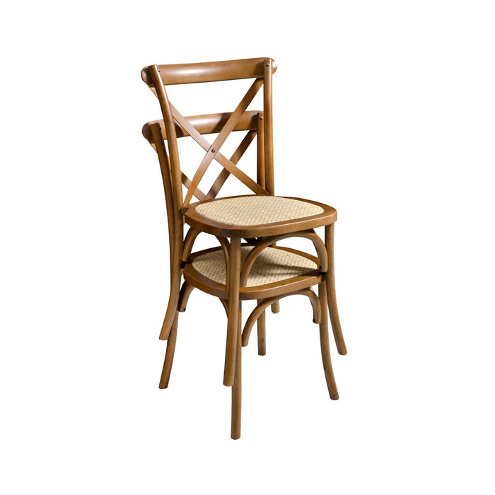 sweeek - Vintage rubberhouten bistrostoelen (set van 4)
