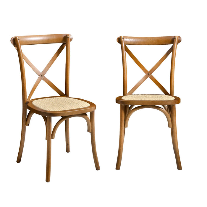 sweeek - Vintage rubberhouten bistrostoelen (set van 2)