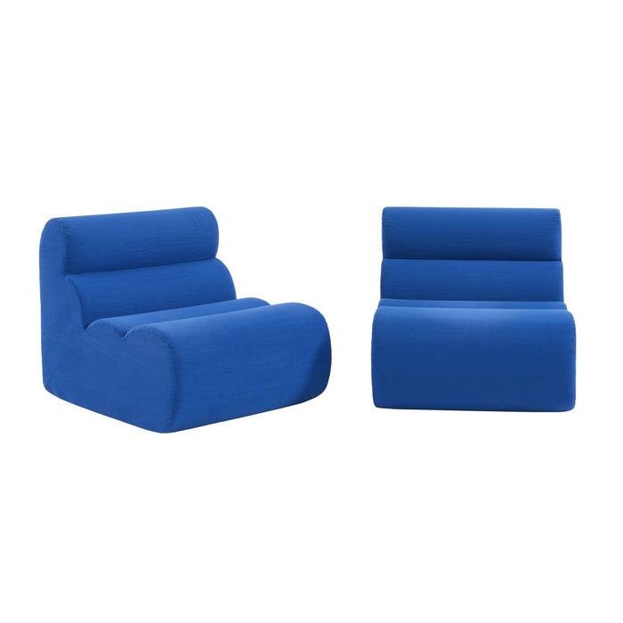 sweeek - Stoffen fauteuils 1 zitplaats (set van 2)