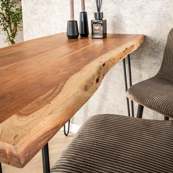 Giga Meubel - Bartafel Naturel Hout - 130x70x92cm - Edge