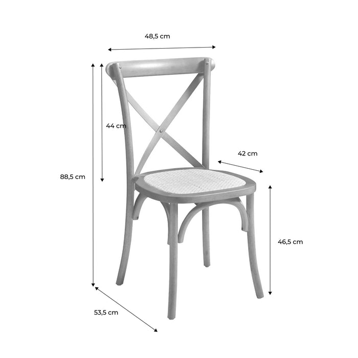 sweeek - Vintage rubberhouten bistrostoelen (set van 2)