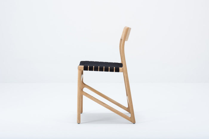 Gazzda Fawn Chair Houten Eetkamerstoel Whitewash - Cotton Black