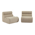 sweeek - Stoffen fauteuils getextureerde bouclé 1 zitplaats (set van