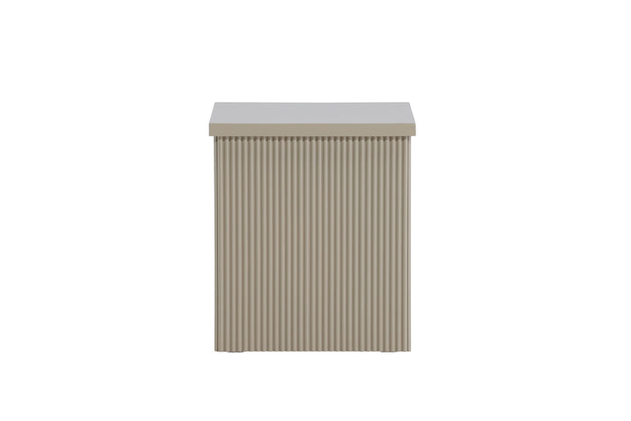 Fjôrd - Bijzettafel Vierkant - Beige MDF - 40x40x45cm - Lenox