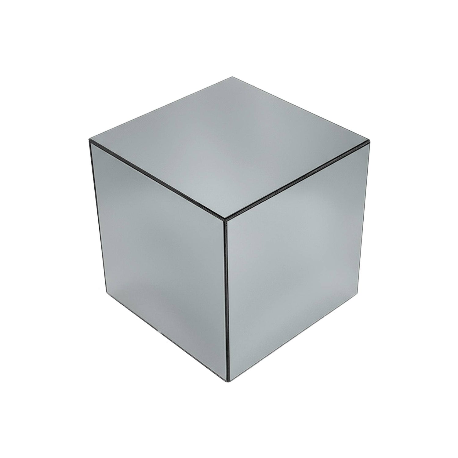 sweeek - Bijzettafel kubus spiegelglas 30cm