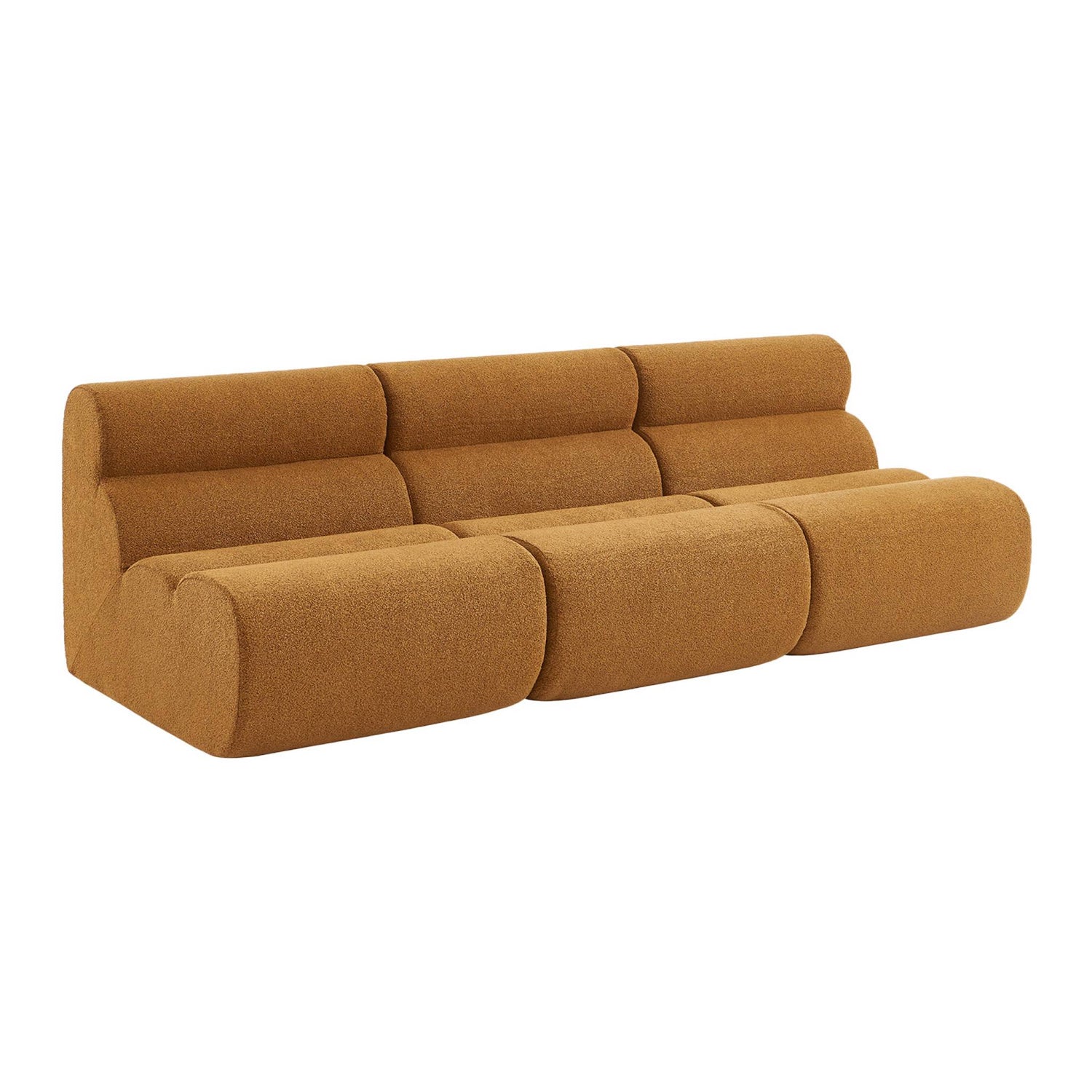 sweeek - Stoffen fauteuils getextureerde bouclé 1 zitplaats (set van