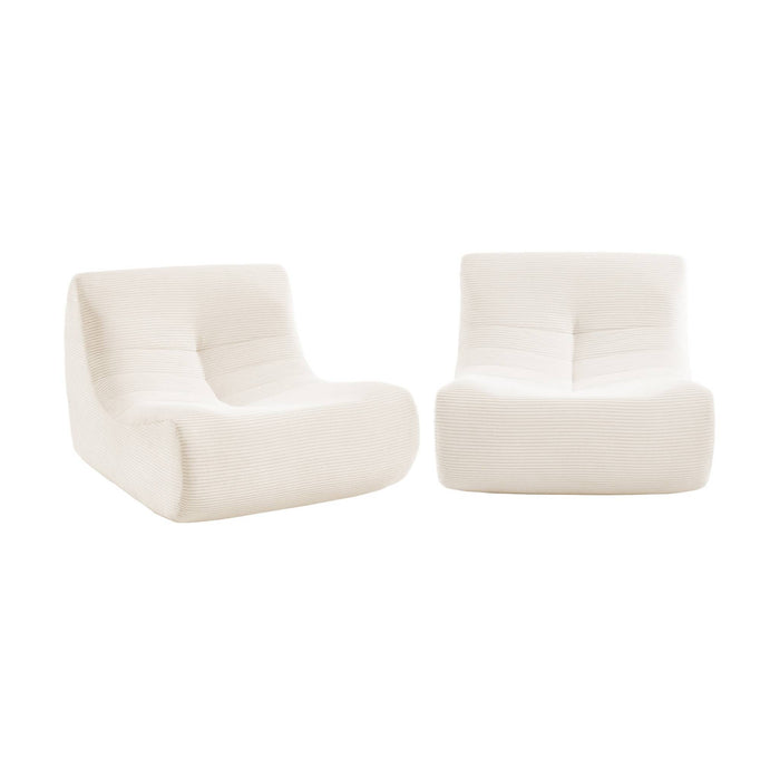 sweeek - Fauteuil corduroy Sokol 1 zitplaats (set van 2)