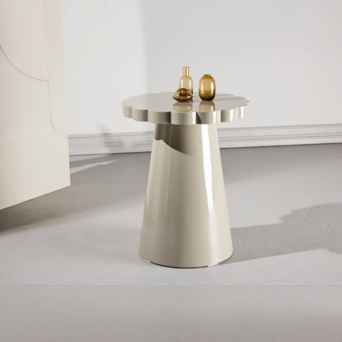 Fjôrd - Bijzettafel Rond - Beige - 45x45x55cm - Krull