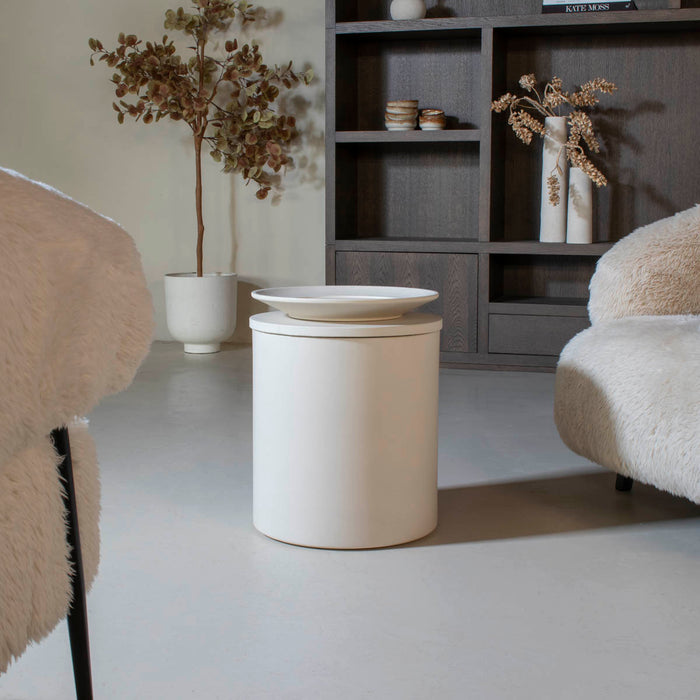 DÉJA Living - Bijzettafel Rond - Beige Eco Composiet - 40cm - Byske