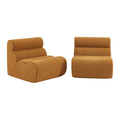 sweeek - Stoffen fauteuils getextureerde bouclé 1 zitplaats (set van